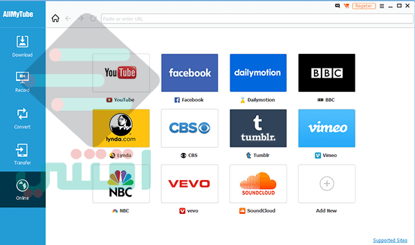 برنامج Wondershare AllMyTube لتحميل الفيديو من الانترنت