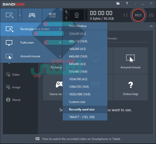 افضل برنامج تصوير الشاشة والالعاب للكمبيوتر Bandicam Screen Recorder
