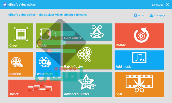 برنامج تعديل الفيديو والكتابة عليه Gilisoft Video Editor