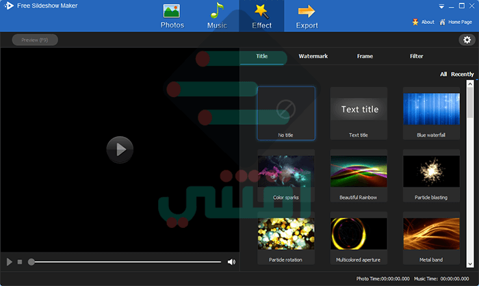 برنامج دمج الصور مع الفيديو والصوت للكمبيوتر GiliSoft Free Slideshow Maker