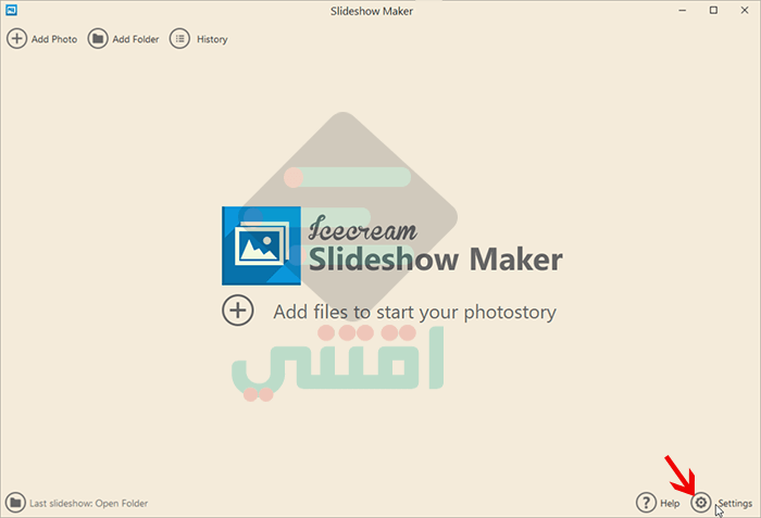برنامج دمج الصور مع الصوت لعمل فيديو للكمبيوتر Icecream Slideshow Maker