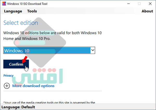 تحميل ويندوز 10 برابط مباشر من مايكروسوفت Windows 10 ISO Download Tool