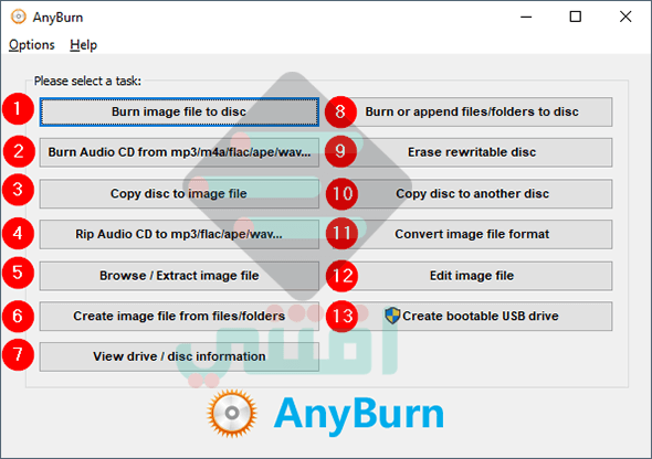 افضل برنامج لحرق الاسطوانات CD/DVD مجاناً AnyBurn