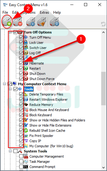 التحكم في قائمة الزر الأيمن للماوس والتعديل عليها Easy Context Menu
