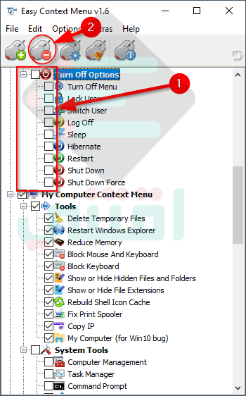 التحكم في قائمة الزر الأيمن للماوس والتعديل عليها Easy Context Menu