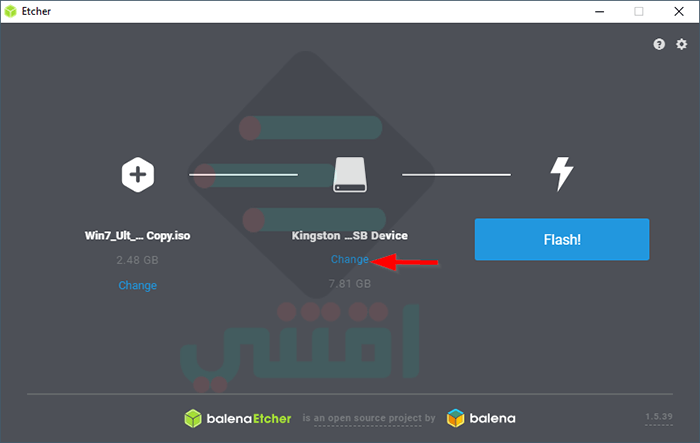 اقوى برنامج لحرق الويندوز على فلاشة USB مجاناً Etcher