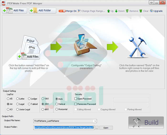 برنامج دمج ملفات PDF في ملف واحد للكمبيوتر PDFMate Free PDF Merger