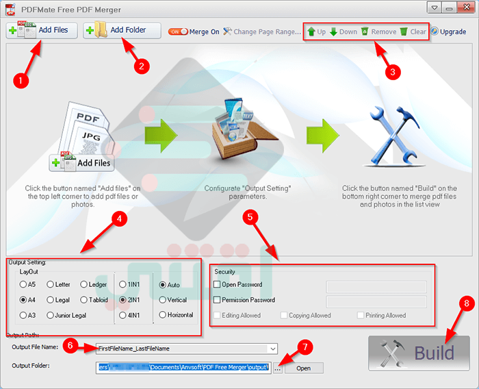 برنامج دمج ملفات PDF في ملف واحد للكمبيوتر PDFMate Free PDF Merger