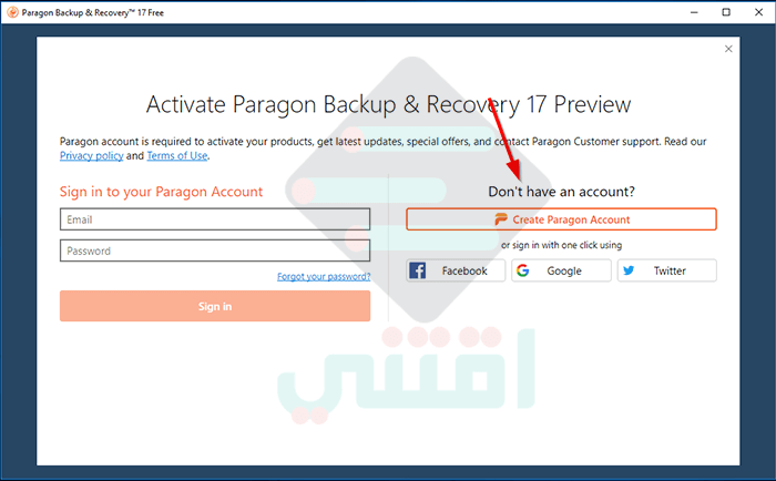 برنامج لعمل نسخة احتياطية للكمبيوتر واستعادتها Paragon Backup & Recovery