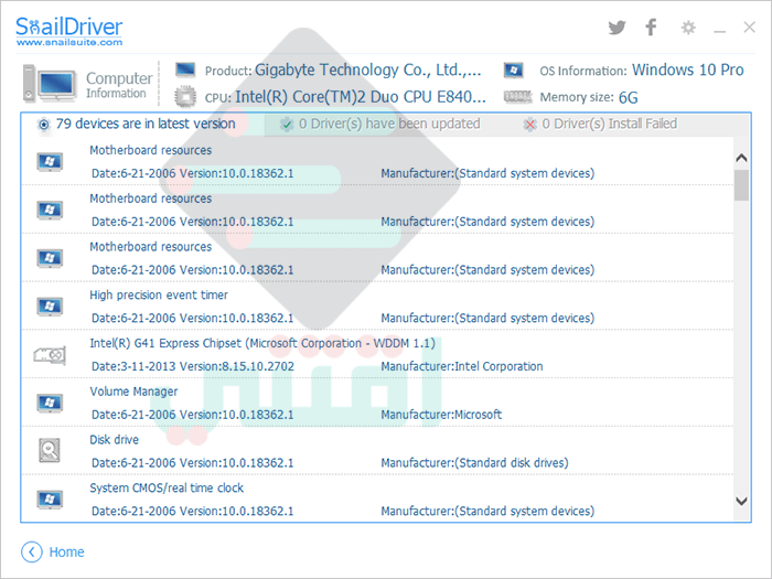أفضل برنامج تعريفات مجاني لجميع أجهزة الكمبيوتر SnailDriver