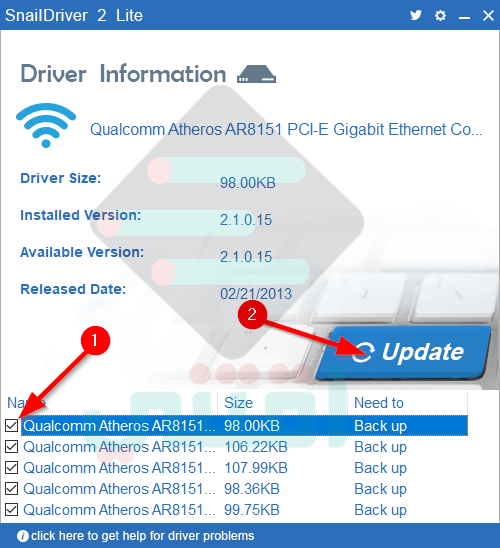 أفضل برنامج تعريفات مجاني لجميع أجهزة الكمبيوتر SnailDriver