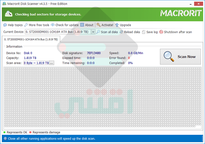 برنامج اختبار صحة الهارد Macrorit Disk Scanner مجاناً