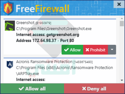 برنامج جدار ناري للكمبيوتر مجاناً Evorim Free Firewall