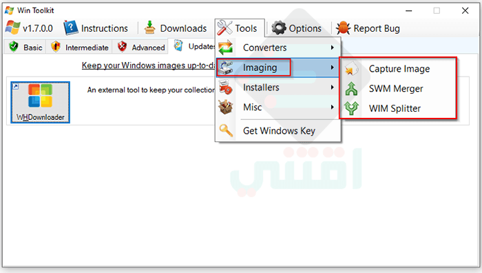 برنامج التعديل على نسخة الويندوز وإضافة البرامج والتعريفات Win Toolkit
