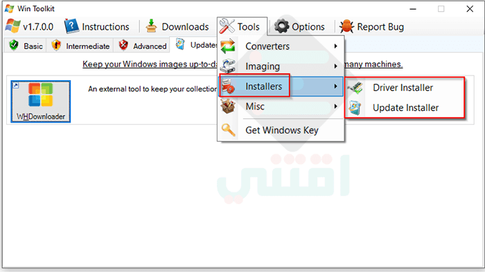 برنامج التعديل على نسخة الويندوز وإضافة البرامج والتعريفات Win Toolkit