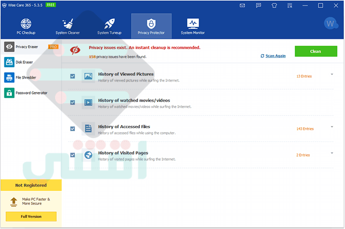 برنامج تسريع جهاز الكمبيوتر Wise Care 365 أحدث إصدار مجاناً