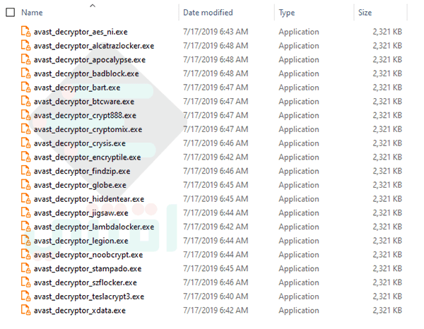 أدوات مجانية لفك تشفير برامج الفدية Avast Ransomware Decryption Tools