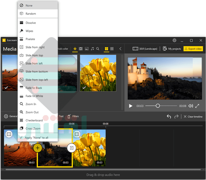 برنامج مونتاج فيديو بسيط ومجاني للكمبيوتر Icecream Video Editor