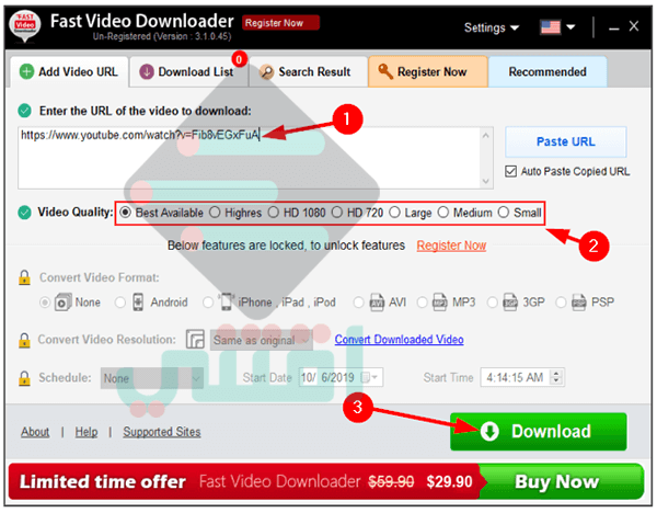 برنامج تحميل سريع للفيديو من أي موقع Fast Video Downloader