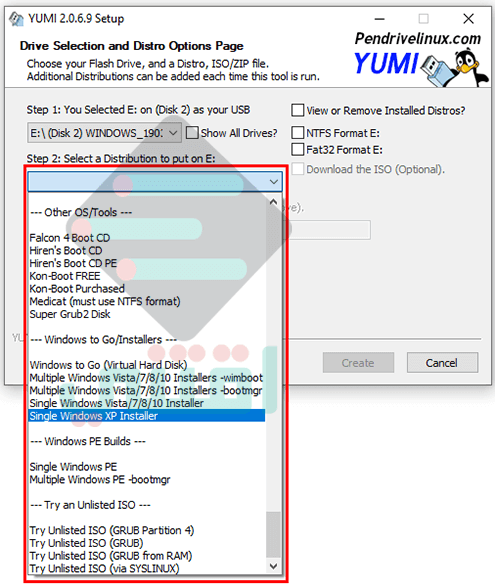 برنامج حرق أكثر من نظام تشغيل علي فلاش ميموري واحد YUMI Multiboot USB Creator