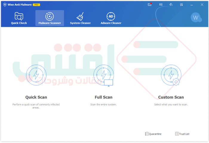 برنامج الحماية من البرمجيات الخبيثة والبرامج الضارة Wise Anti Malware