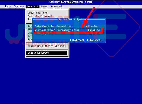 كيفية تفعيل / تمكين خاصية Virtualization Technology من البيوس على الكمبيوتر