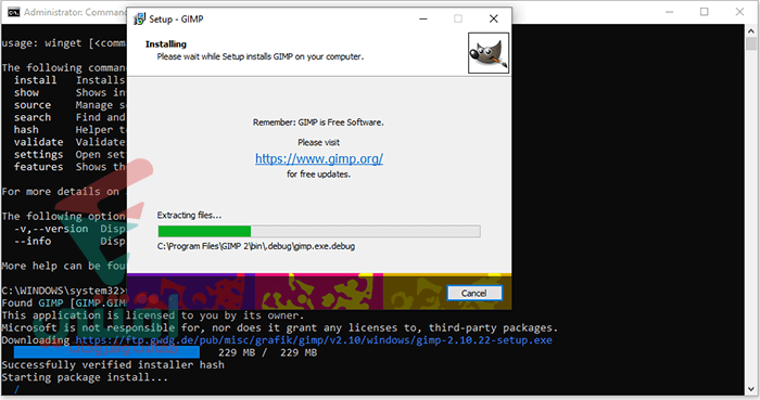 تحميل وتثبيت برامج الكمبيوتر صامتة عبر cmd