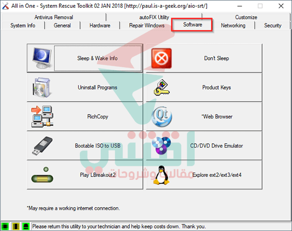 All in One System Rescue Toolkit Software