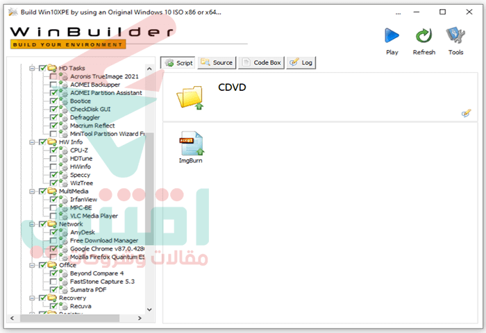 شرح برنامج Win10XPE لعمل اسطوانة طوارئ ويندوز 10