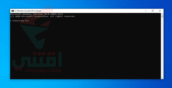 واجهة موجه الأوامر Command Prompt