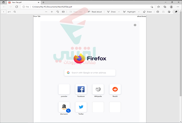 طريقة إنشاء ملف PDF عبر الطابعة الوهمية