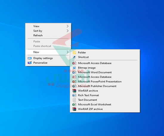 كيفية حل مشكلة عدم ظهور خيار جديد على قائمة الزر الأيمن للماوس New Folder
